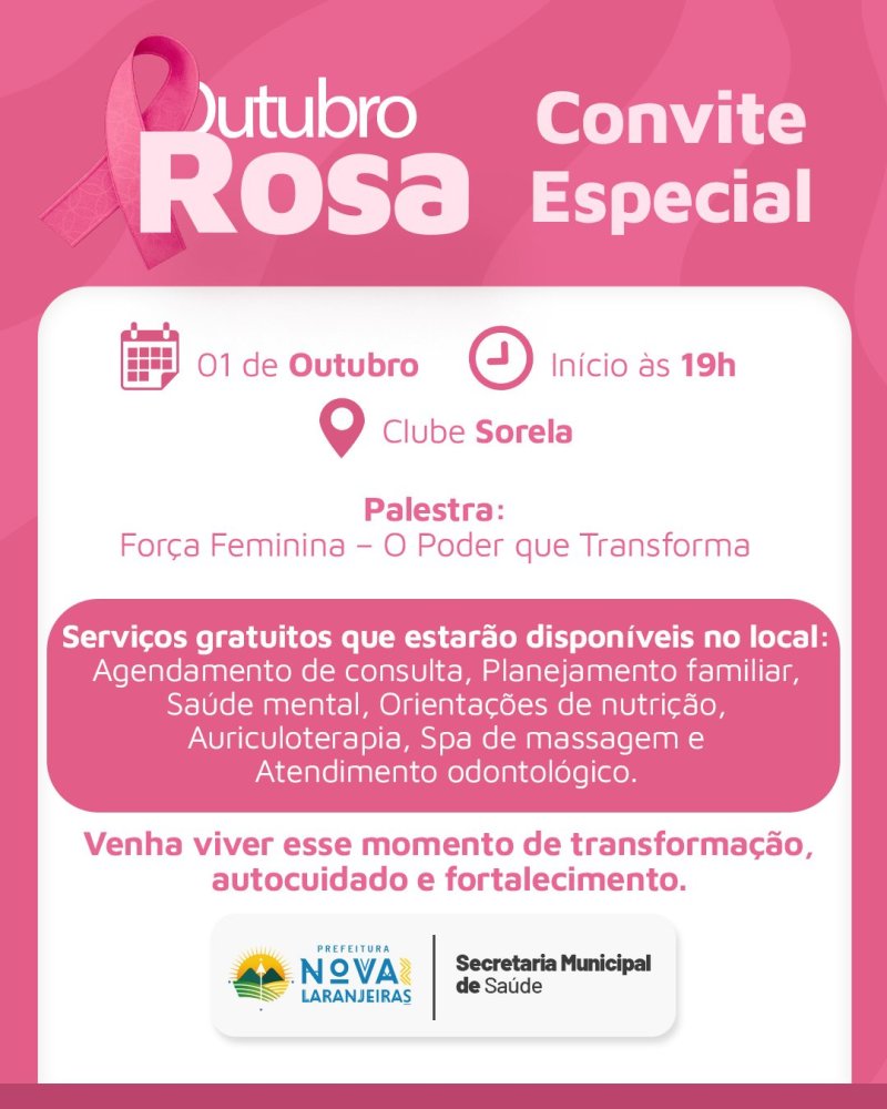 Convite Especial – Outubro Rosa 